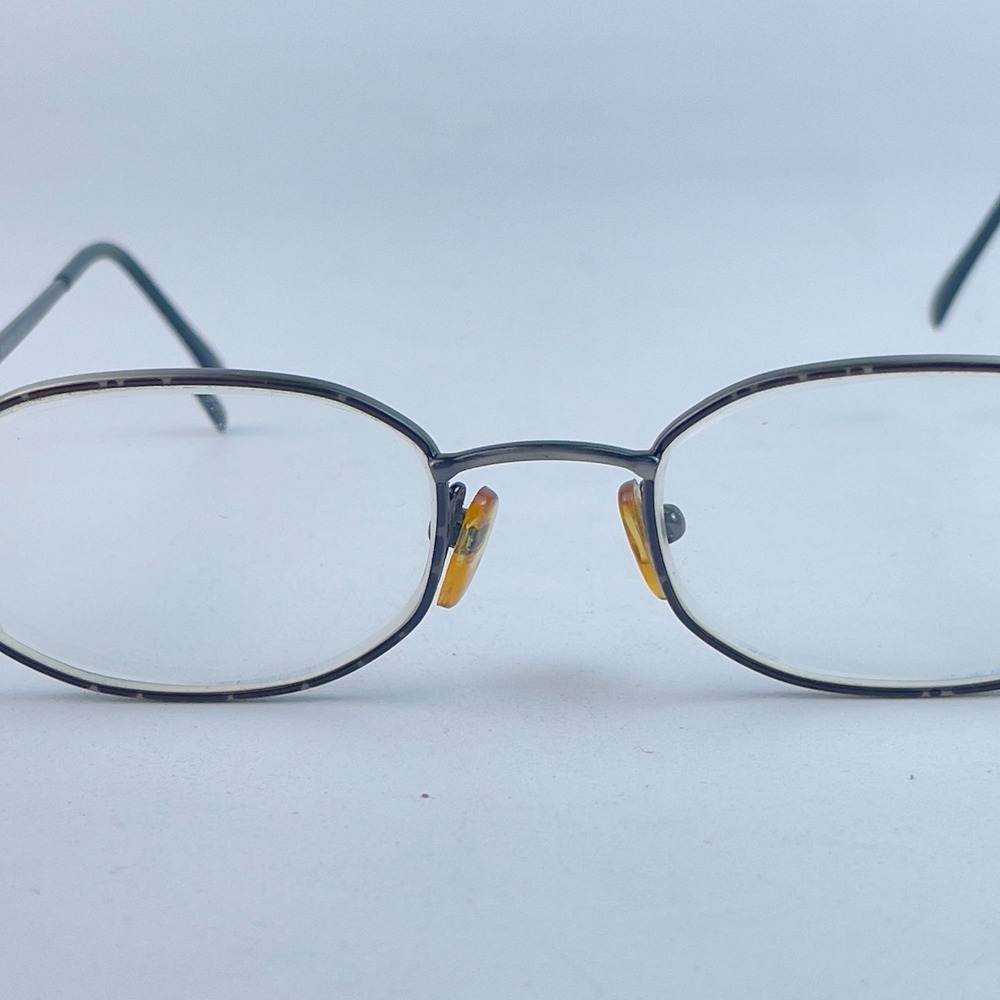 Baron‎ A7057 Men's Eyeglasses Frame Silver Metal Full Rim Rectangle 48-20-140 mm - Picture 9 of 12